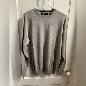 Neiman Marcus Wool, Silk, Cashmere Blend Sweater Large Gray